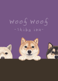 Woof Woof - Shiba inu - ANCIENT PURPLE