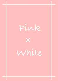 簡單的粉紅色 x 白色-粉紅色