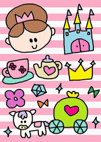 (Princess and border pink )