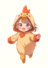 莉蘿琳妮穿小雞套裝