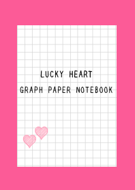 LUCKY HEART GRAPH PAPER-FLASHY PINK