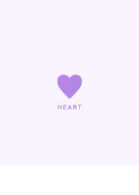 White&Purple Pale Color / Simple Heart