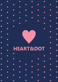 HEART&DOT *NAVY PINK 5*