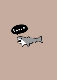 ベージュとサメ。お洒落。