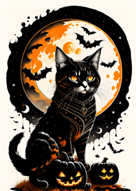 halloween cat fBE03c