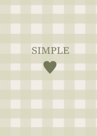 SIMPLE HEART -check pistachio-