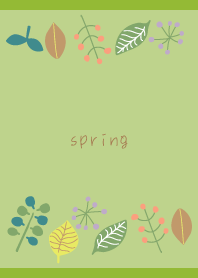 春の花々01 モスグリーン色