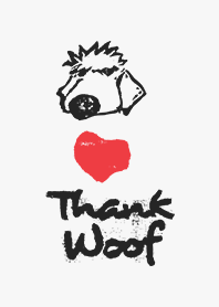 Thank Woof - Vintage- Red Heart