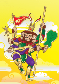 Monkey king "Sun Wukong" 3 heads