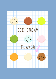 ICE CREAM FLAVOR GRAPH PAPER-DUSTY BLUEj