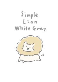 Lion White Gray