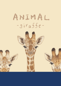 ANIMAL - Giraffe - NAVY BLUE