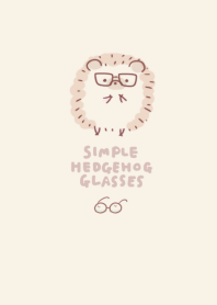 simple hedgehog glasses beige.
