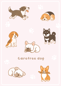 pink Simple and carefree dog 04_2