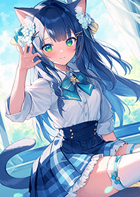 卡哇伊の藍貓學生❤