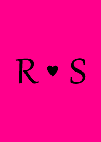 Initial "R & S" Vivid pink & black.