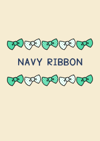 BEIGE ＆ GREEN RIBBON.