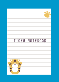 TIGER NOTEBOOK/BLUE/LEMON YELLOW