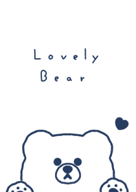Popping Bear(line)/navy wh