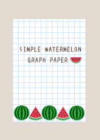WATERMELON GRAPH PAPER/BEIGE