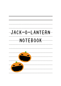 JACK-O-LANTERN NOTEBOOK-WHITE