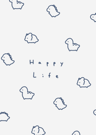 Chibi dinosaur/gray navy