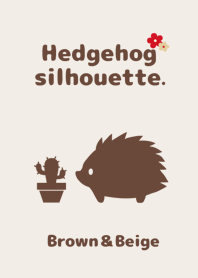 Hedgehog silhouette.（ブラウン）