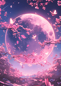 桜と満月の夜❤️ホワイト