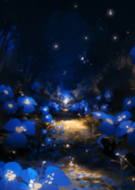 Forget me not in night