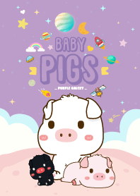 หมูน้อย โลกกาแล็กซี่ สีม่วง