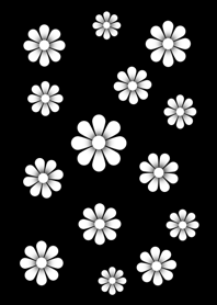 White Flower [ Black ] No.2