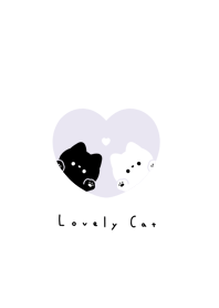 Pair Cats in Heart(NL)|white purple.