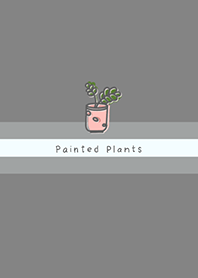 Painted plants JA-gray (Bl3)
