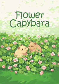 capybara and flower