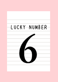 LUCKY NUMBER 6 NOTEBOOK/PINK