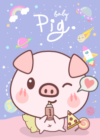 Pikky Pig Cute Galaxy