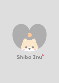 Shiba Inu2 Moon - gray