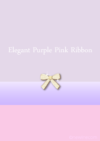 Elegant Purple Pink Ribbon