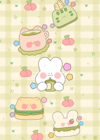 Rabbit eats milk tea1