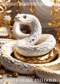 White snake and gold  Lucky 22