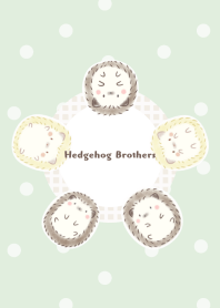 Hedgehog Brothers -green- dot