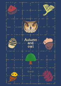Autumn fruit and owl design02