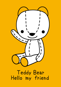 Teddy Bear Hello my friend Theme orange