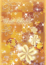 Gold lucky clover
