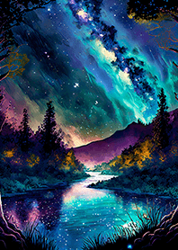 Beautiful starry night view#1400