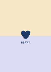 Navy&Beige Lilac Purple / Simple Heart