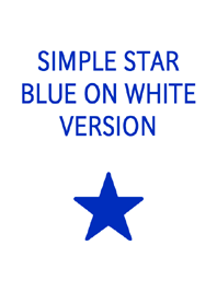 SIMPLE STAR BLUE ON WHITE VERSION