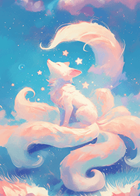 ✨夜空の九尾白狐❤️