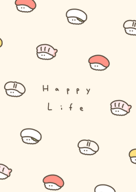 Small Sushi / beige colorful