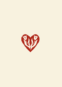 Red flower and cute heart!
